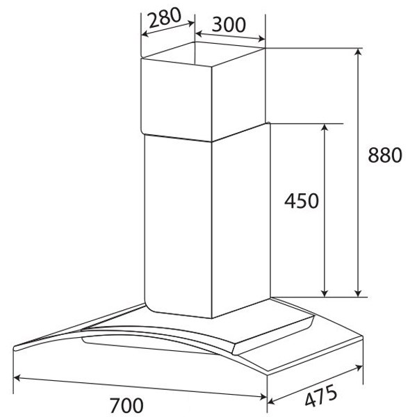 Máy Hút Mùi Kính Cong Kaff KF-GB706