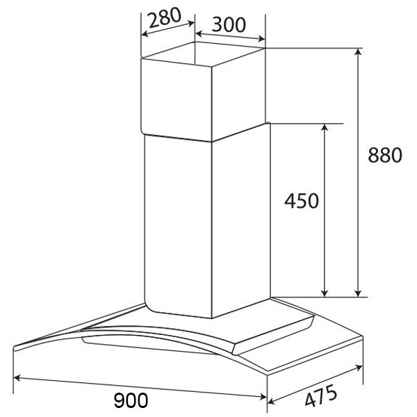 Máy Hút Mùi Kính Cong Kaff KF-GB905