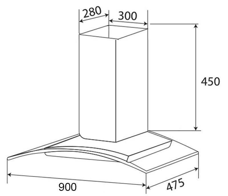 Máy Hút Mùi Kính Cong Kaff KF-GB985N 