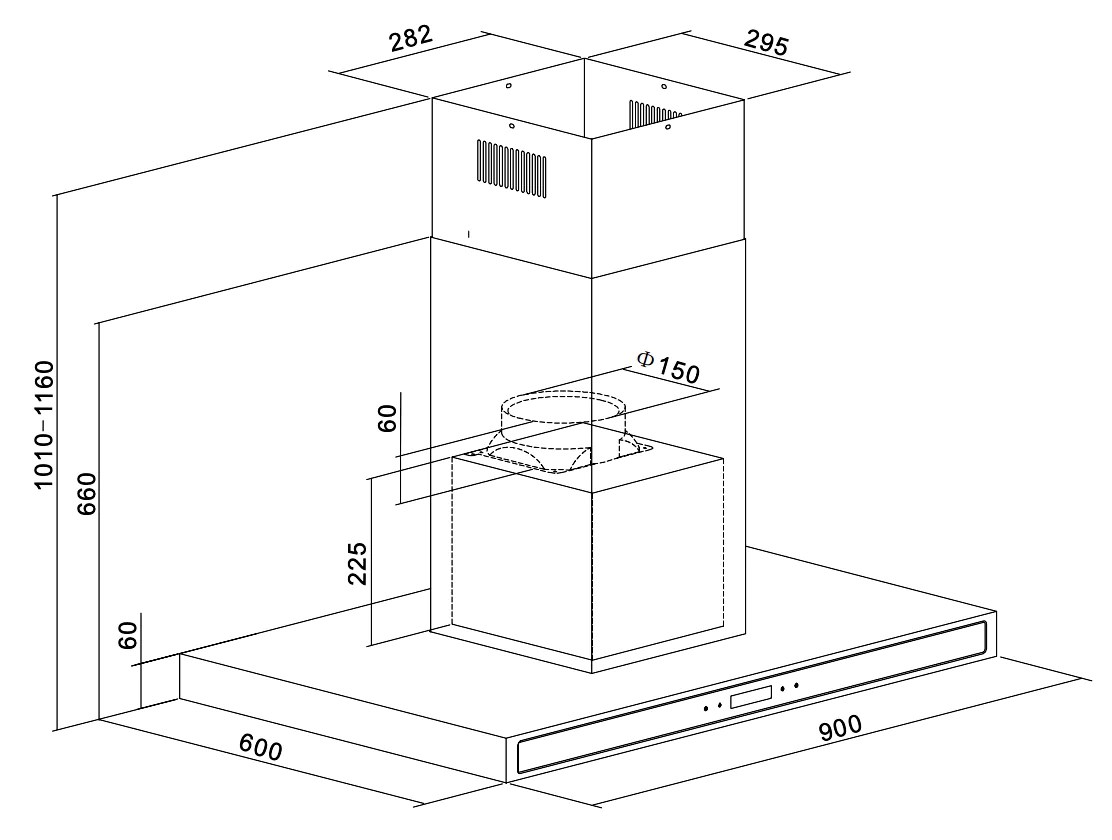 Máy Hút Mùi Độc Lập Kaff KF-IS991GH