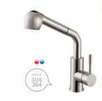 VÒI RỬA CHÉN NÓNG LẠNH DÂY RÚT INOX 304 I-ROYAL I-6008