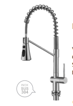 VÒI RỬA CHÉN LẠNH DÂY RÚT INOX 304 I-ROYAL I-7016