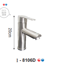 VÒI LAVABO NÓNG LẠNH INOX 304 I-ROYAL I-8106D