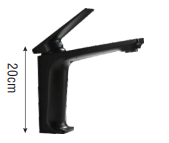 VÒI LAVABO NÓNG LẠNH ĐỒNG THAU MẠ ĐEN I-ROYAL I-4402B