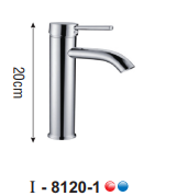 VÒI LAVABO NÓNG LẠNH ĐỒNG THAU MẠ CROME I-ROYAL I-8120-1