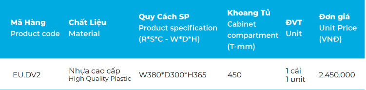 Thùng đựng rác 2 khoang gắn cánh