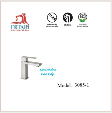  F3085-1 Lavabo 304 vuông 20 cm cao cấp