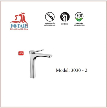 Vòi lavabo Nóng lạnh đồng mạ crome 3030-2