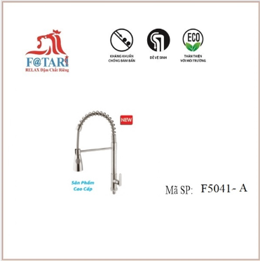 F5041 vòi chén lạnh 304 lò xo cao cấp