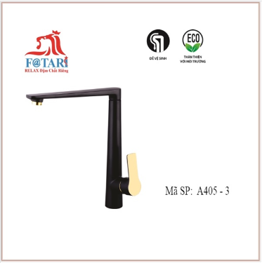 A405-3- Vòi rửa chén NL đứng Đen